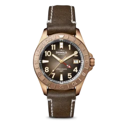 Outlet Shinola Bronze Monster GMT Automatic Watch Dark Brown Degrade