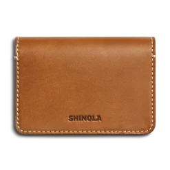 New Shinola Business Card Holder Tan