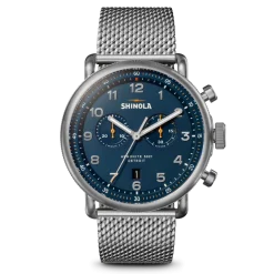 Discount Shinola Canfield C56 Chronograph Watch Continental Blue/Steel Bracelet