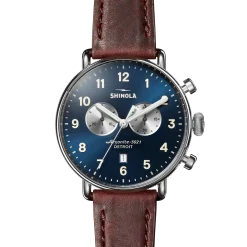 Clearance Shinola Canfield Chronograph Watch Midnight Blue