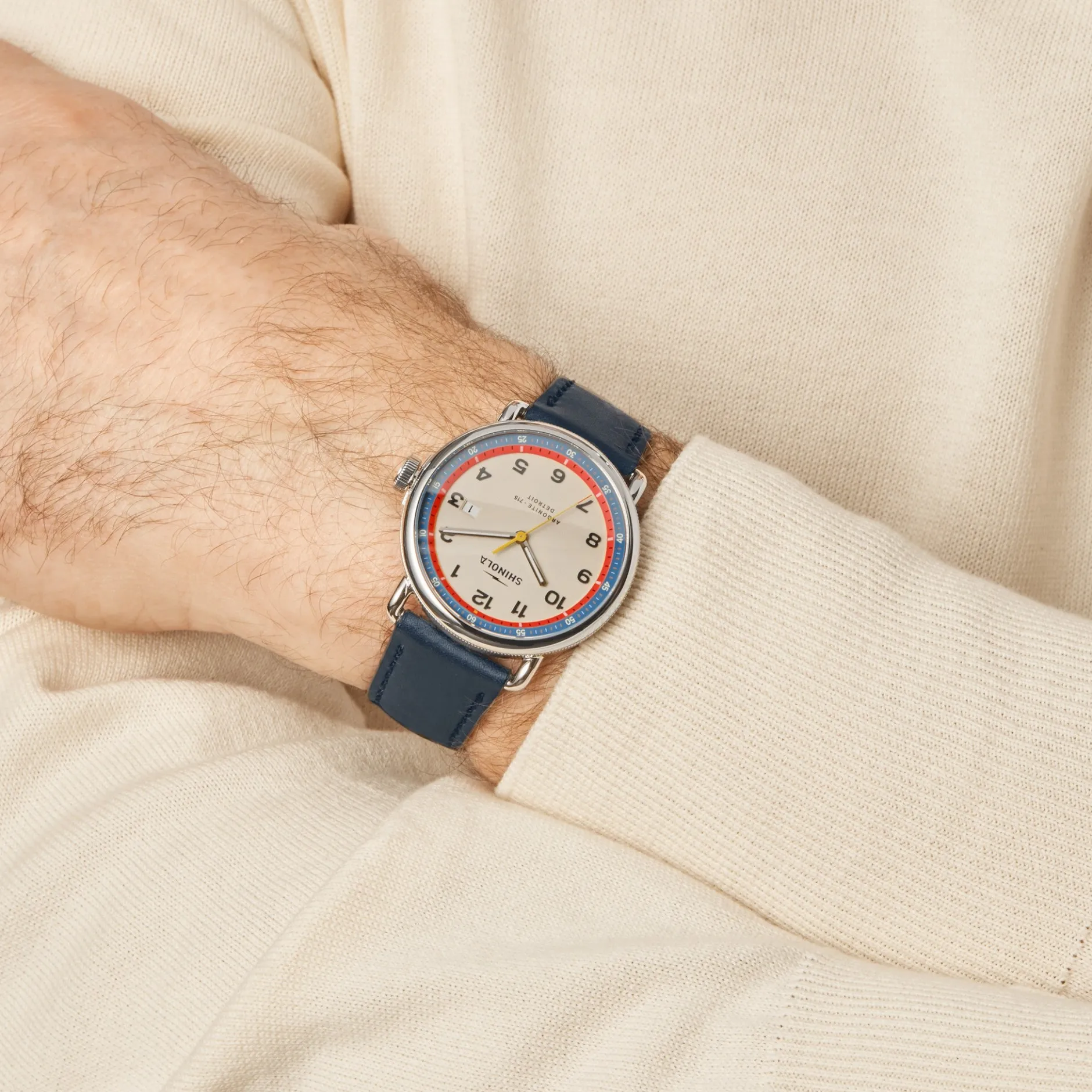 Online Shinola Canfield C56 Watch Cream