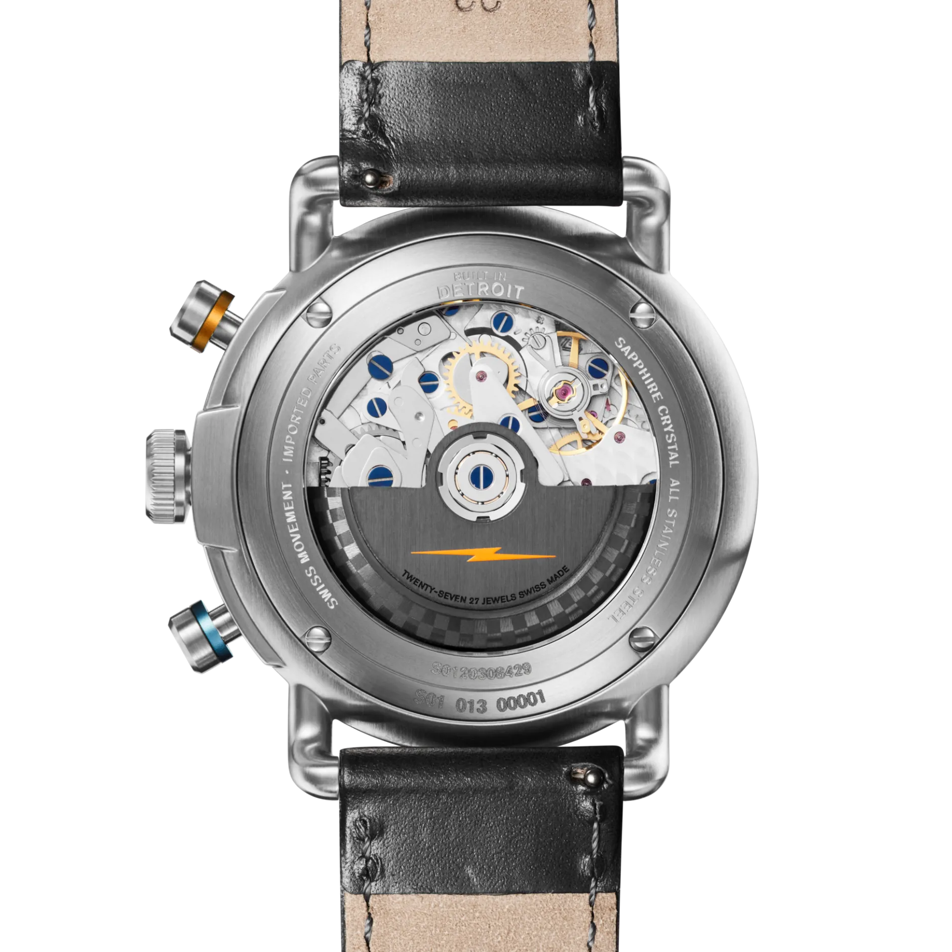 Outlet Shinola Canfield Speedway Open Road Automatic Chronograph Watch Black/Black Leather