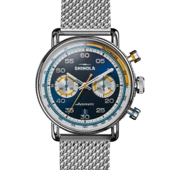 Outlet Shinola Canfield Speedway Open Road Automatic Chronograph Watch Blue/Stainless Steel