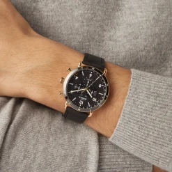 Best Shinola Canfield Sport Chronograph Watch Black Leather