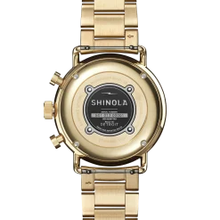 Shinola Canfield Sport Chronograph Watch Gold