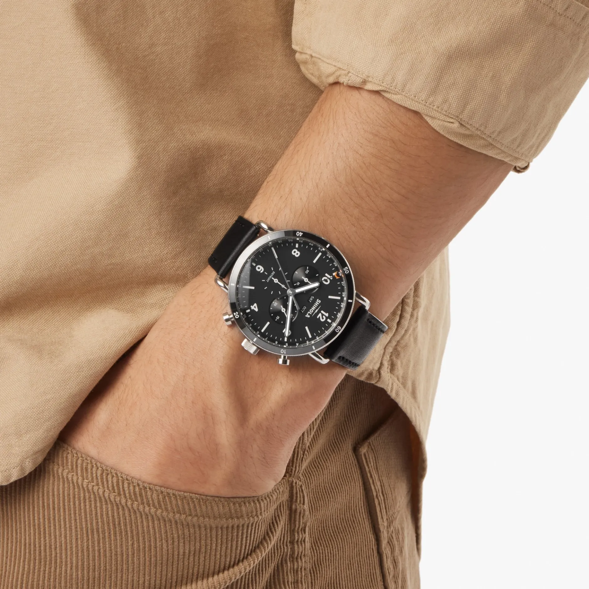 New Shinola Canfield Sport Chronograph Watch Matte Black
