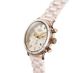 Sale Shinola Canfield Sport Chronograph Watch Pink Mother of Pearl