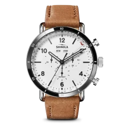 Shinola Canfield Sport Chronograph Watch White