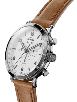 Shinola Canfield Sport Chronograph Watch White