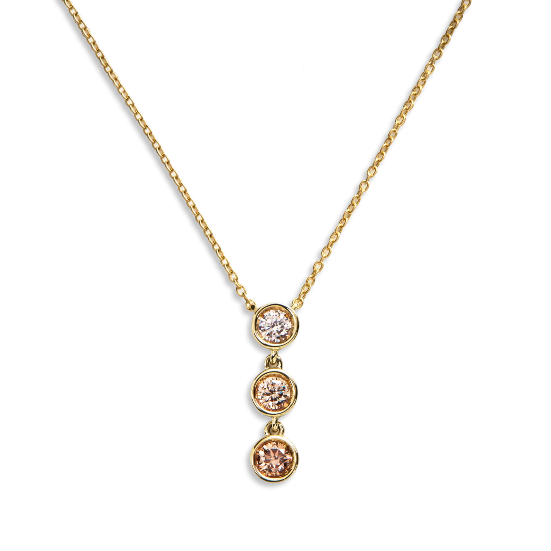 Sale Shinola 0.33 Carat Desert Diamond Drop Pendant Necklace OS