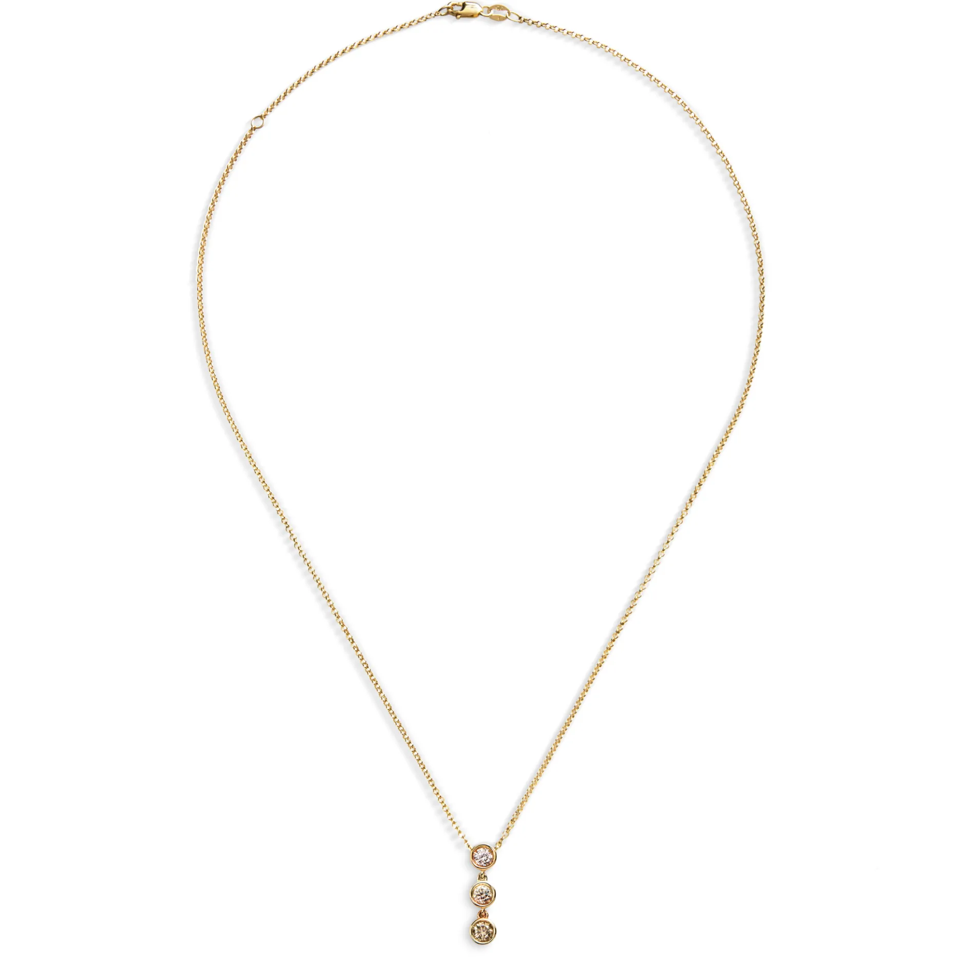 Sale Shinola 0.33 Carat Desert Diamond Drop Pendant Necklace OS