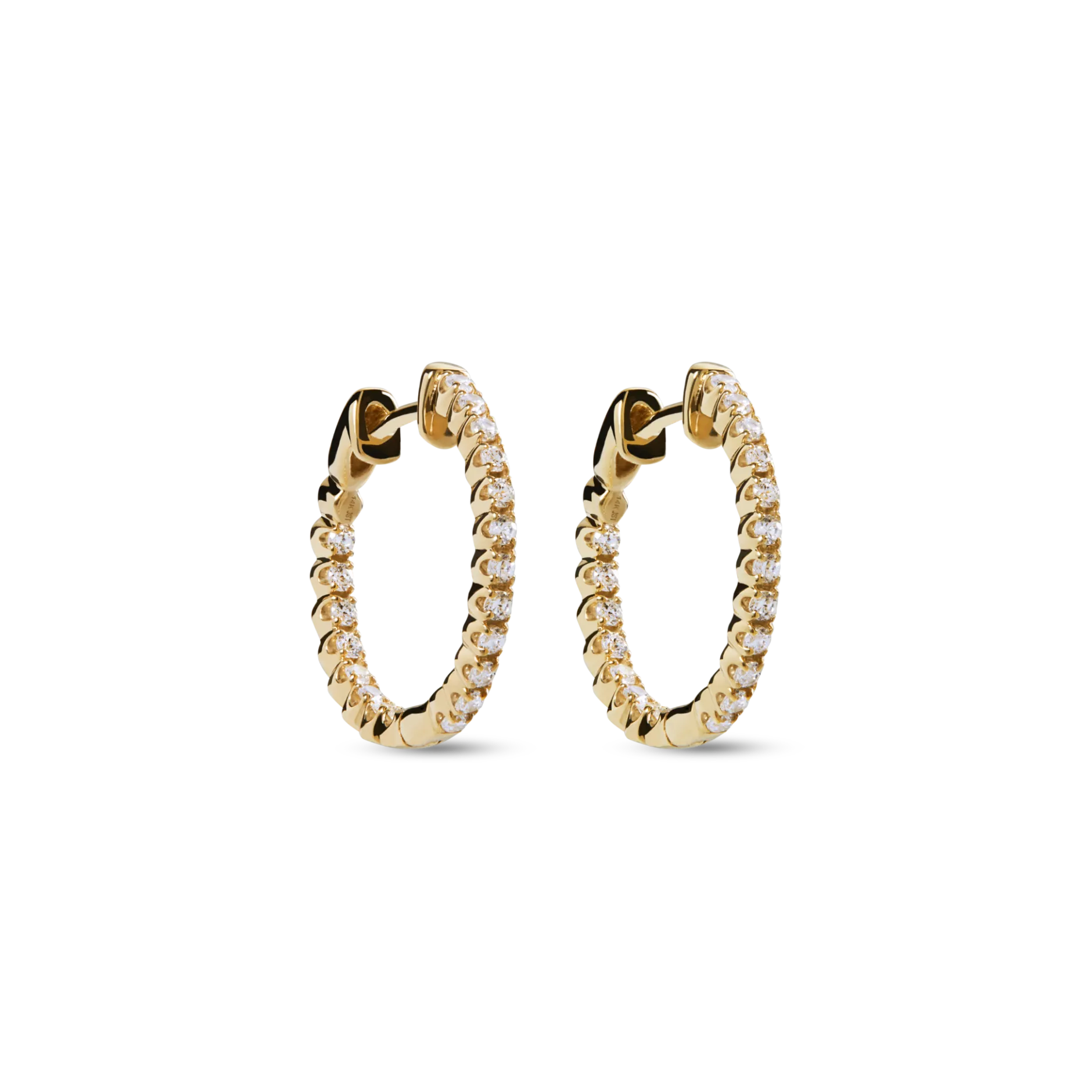 Online Shinola 1/2 Carat Diamond Hoop Earrings Yellow Gold