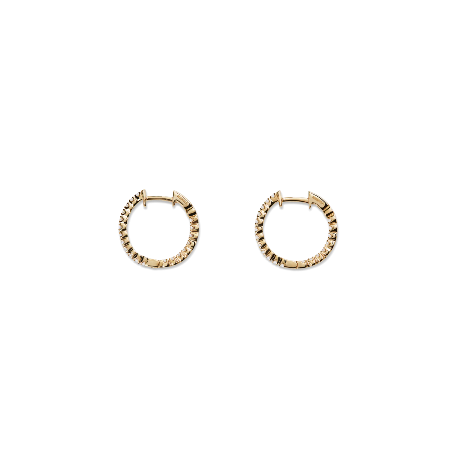 Online Shinola 1/2 Carat Diamond Hoop Earrings Yellow Gold