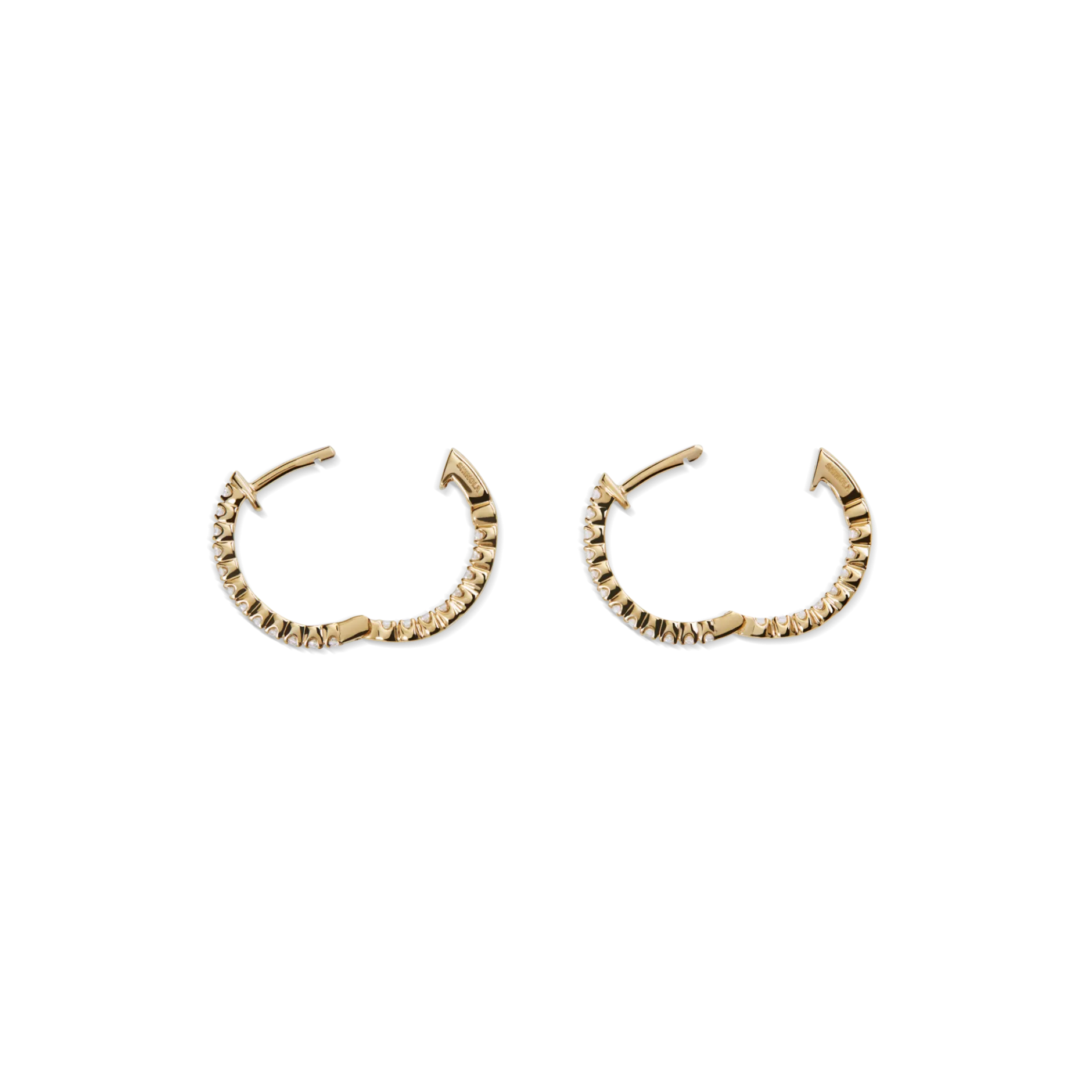 Online Shinola 1/2 Carat Diamond Hoop Earrings Yellow Gold