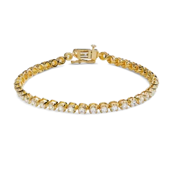 Clearance Shinola 4 Carat 7" Diamond Tennis Bracelet Yellow Gold