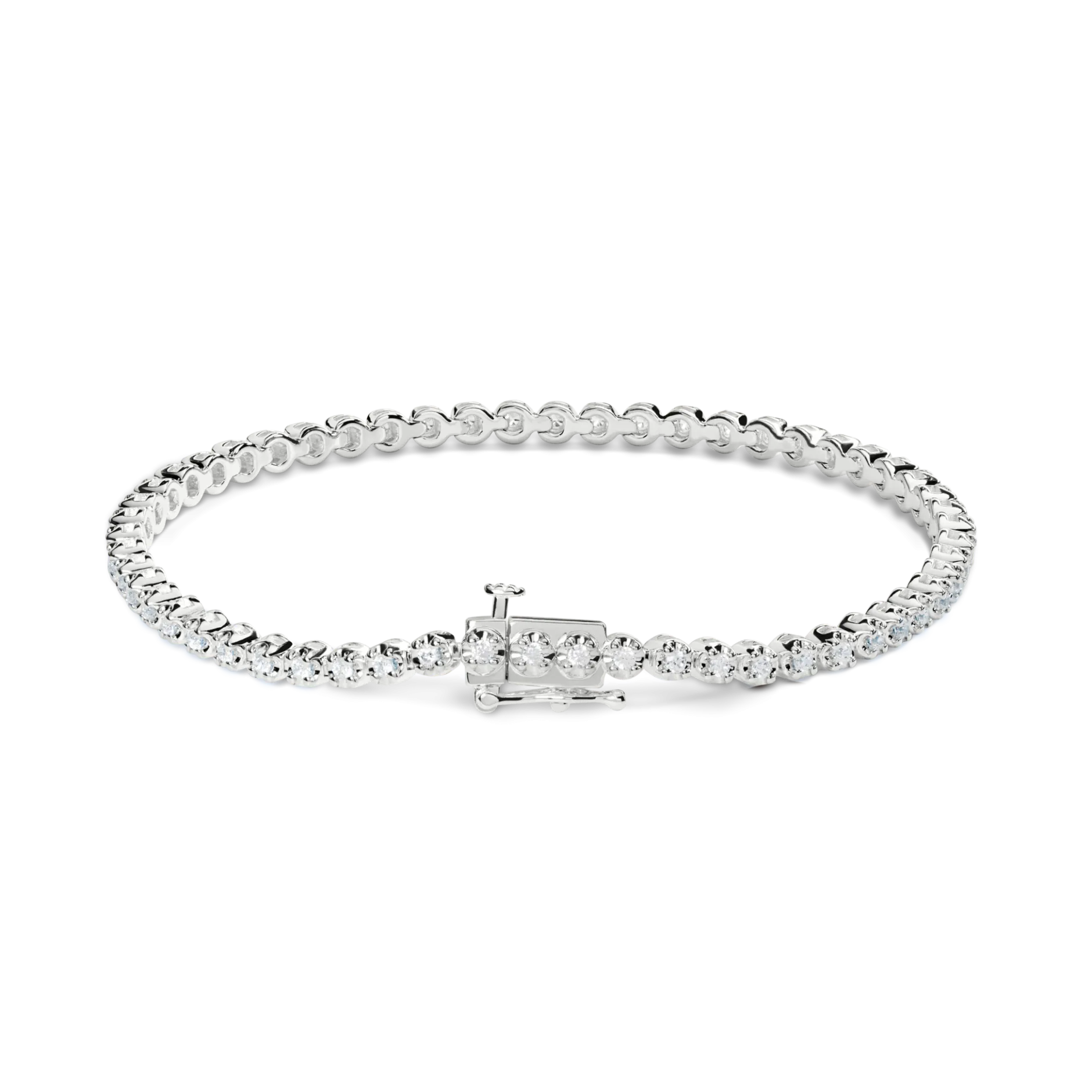 Clearance Shinola 1 Carat 7" Diamond Tennis Bracelet White Gold