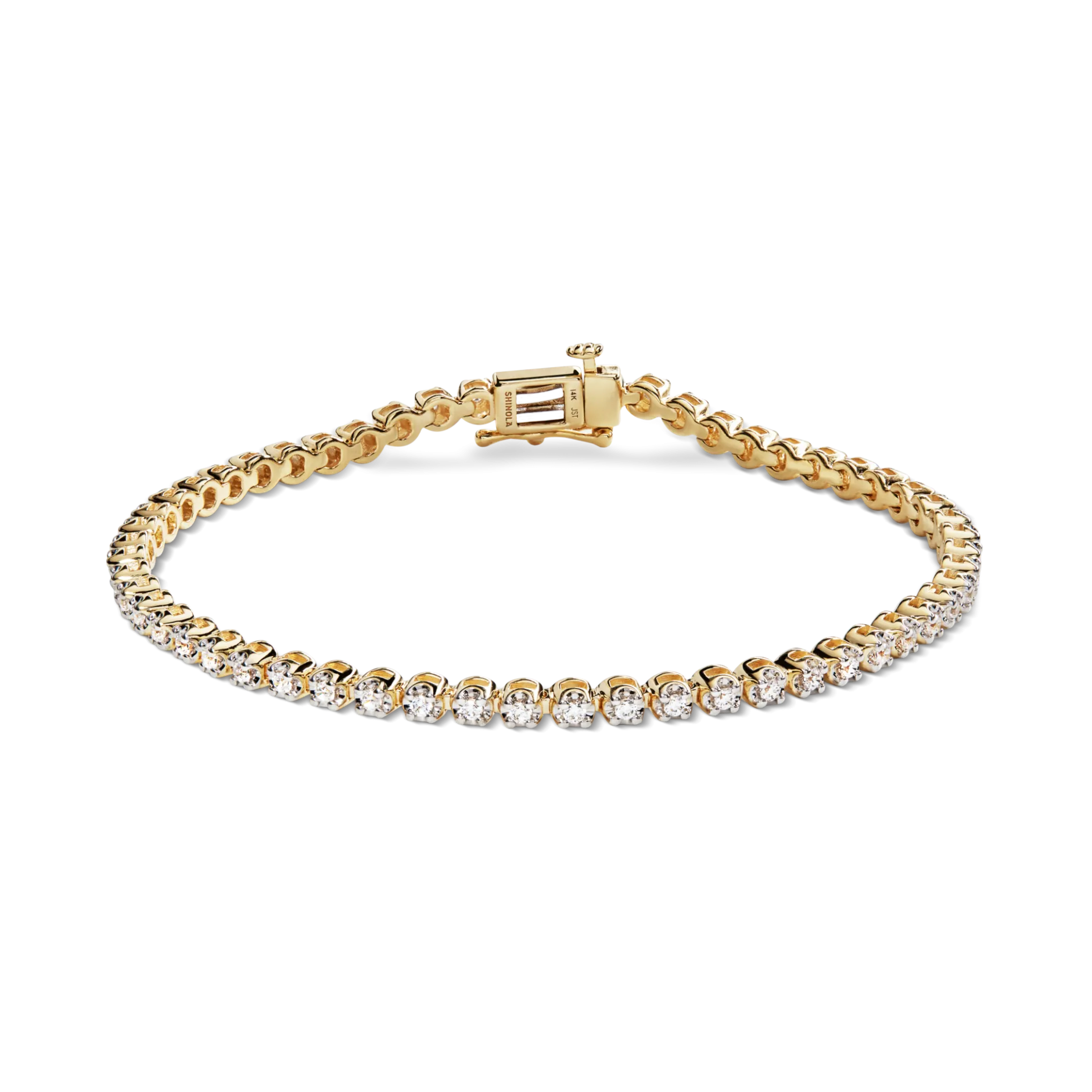 Discount Shinola 1 Carat 7" Diamond Tennis Bracelet Yellow Gold