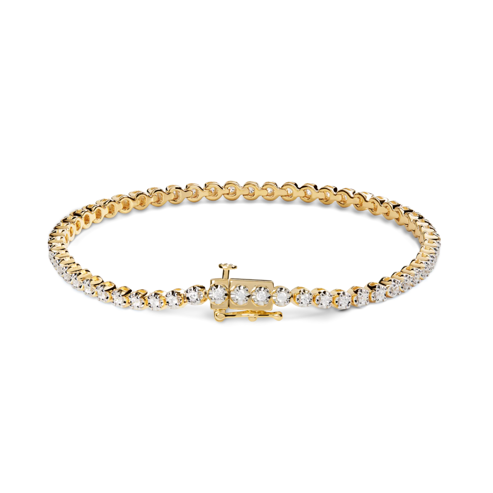 Discount Shinola 1 Carat 7" Diamond Tennis Bracelet Yellow Gold