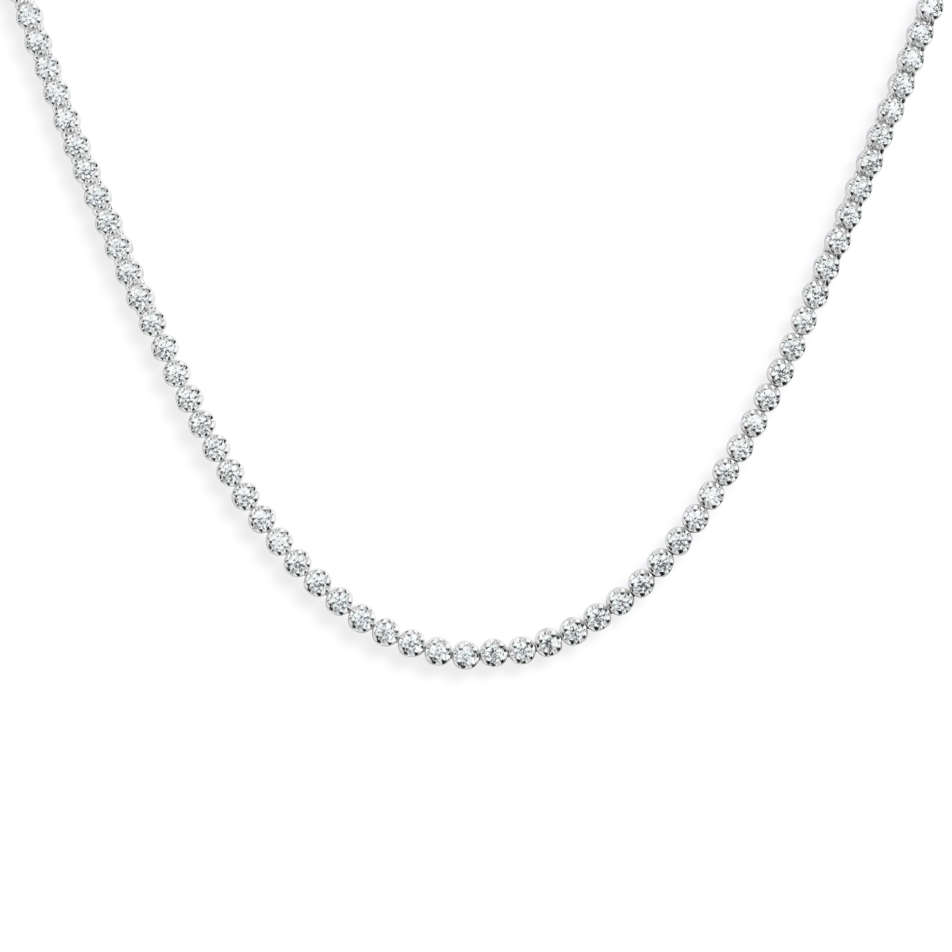 Clearance Shinola 7 Carat Diamond Tennis Necklace White Gold