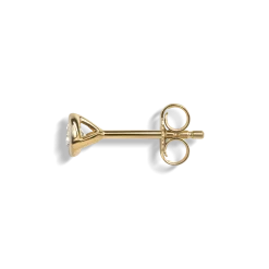 Clearance Shinola 1/4 Carat Round Diamond Bezel Studs Yellow Gold