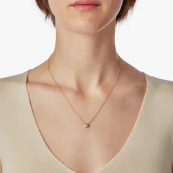 Discount Shinola Round Diamond Necklace 1/2 Carat