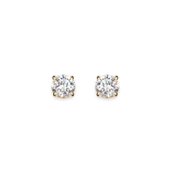 Sale Shinola 1 Carat Round Diamond Studs Yellow Gold