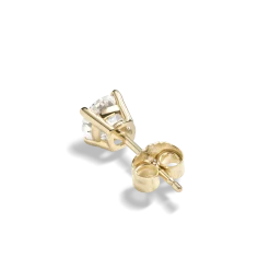 Sale Shinola 1 Carat Round Diamond Studs Yellow Gold