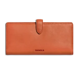 Outlet Shinola Continental Snap Wallet Rust