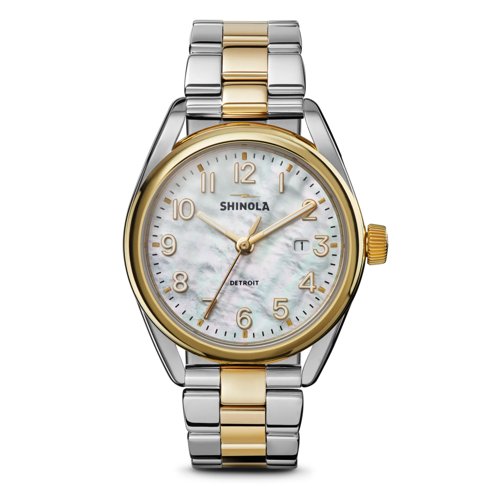 New Shinola Derby Watch White Mother of Pearl