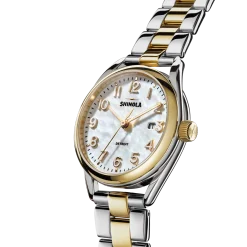 New Shinola Derby Watch White Mother of Pearl