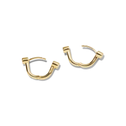 Shinola Diamond Bike Lock Huggie Earrings