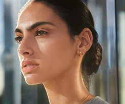 Shinola Diamond Bike Lock Huggie Earrings