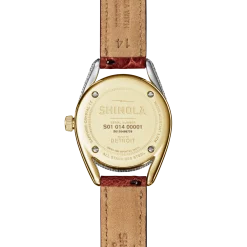 New Shinola Diamond Derby Watch Auburn Alligator