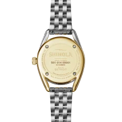 New Shinola Diamond Derby Watch Silver/Gold Bracelet