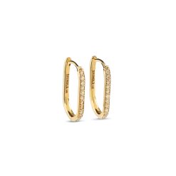 Best Shinola Diamond Oval Charm Hoop