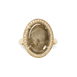 Best Shinola Diamond Pave Oval Petoskey Ring