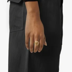 Best Shinola Diamond Pave Oval Petoskey Ring