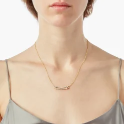Outlet Shinola Diamond Pave Rivet Double Row Necklace Yellow Gold