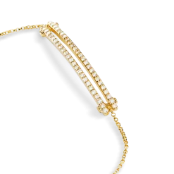 Outlet Shinola Diamond Pave Rivet Double Row Necklace Yellow Gold