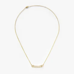 Outlet Shinola Diamond Pave Rivet Double Row Necklace Yellow Gold