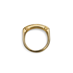 New Shinola Diamond Pave Rivet Double Row Ring