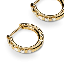 Online Shinola Diamond Petite Round Huggie Earrings