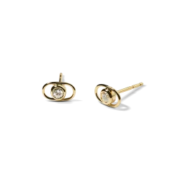 Sale Shinola Diamond Rivet Oval Stud Earrings