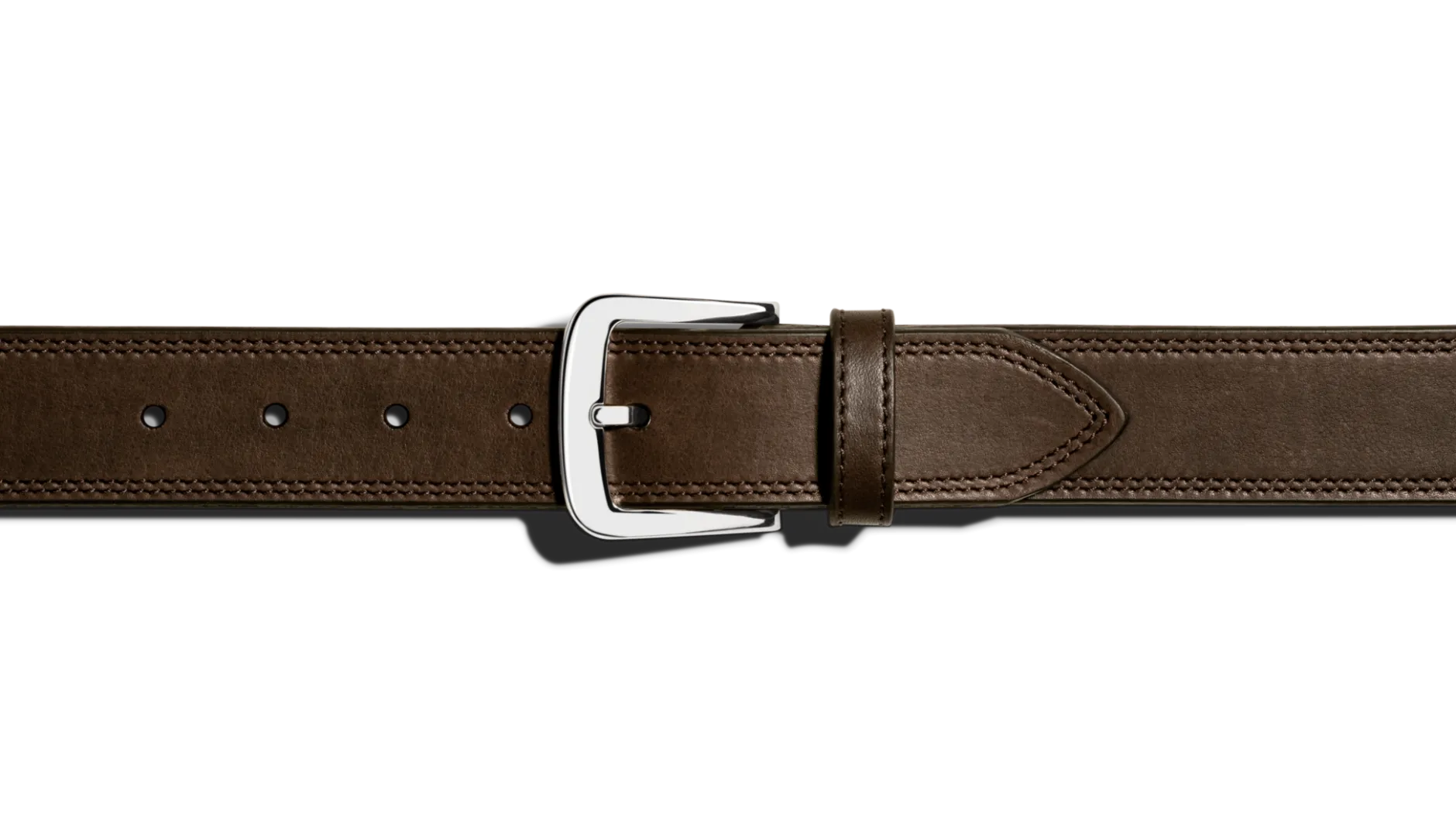 Outlet Shinola 1 1/2" Double Stitch Belt Deep Brown