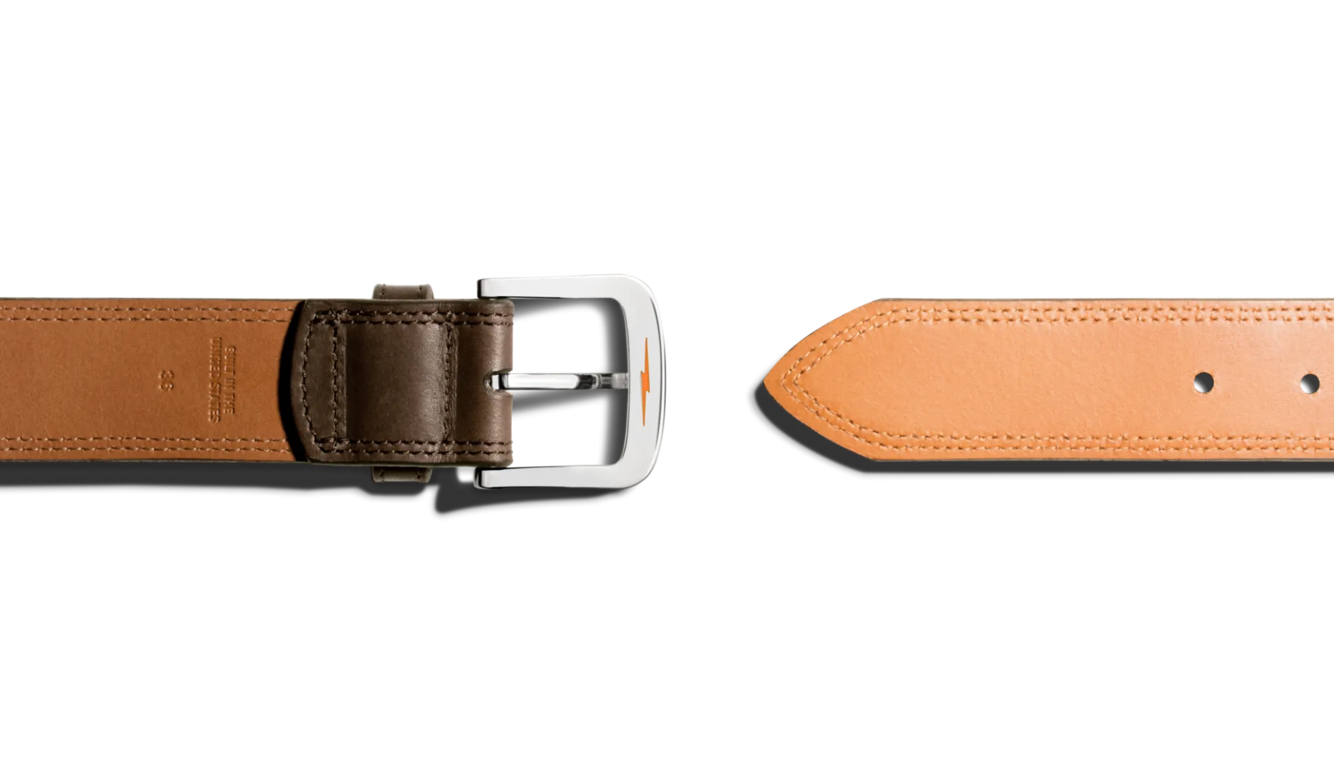 Outlet Shinola 1 1/2" Double Stitch Belt Deep Brown