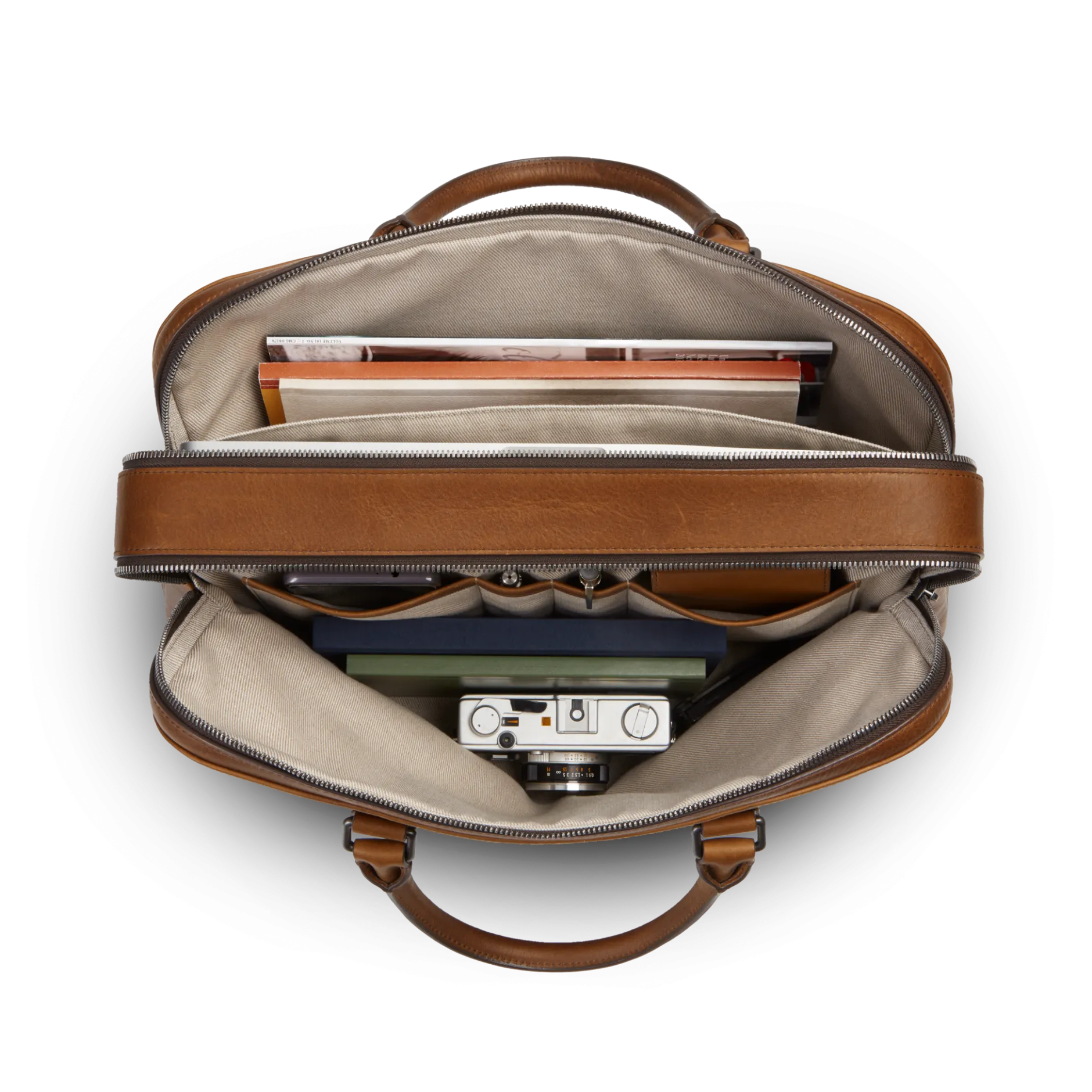 Best Shinola Double Zip Briefcase Medium-Brown