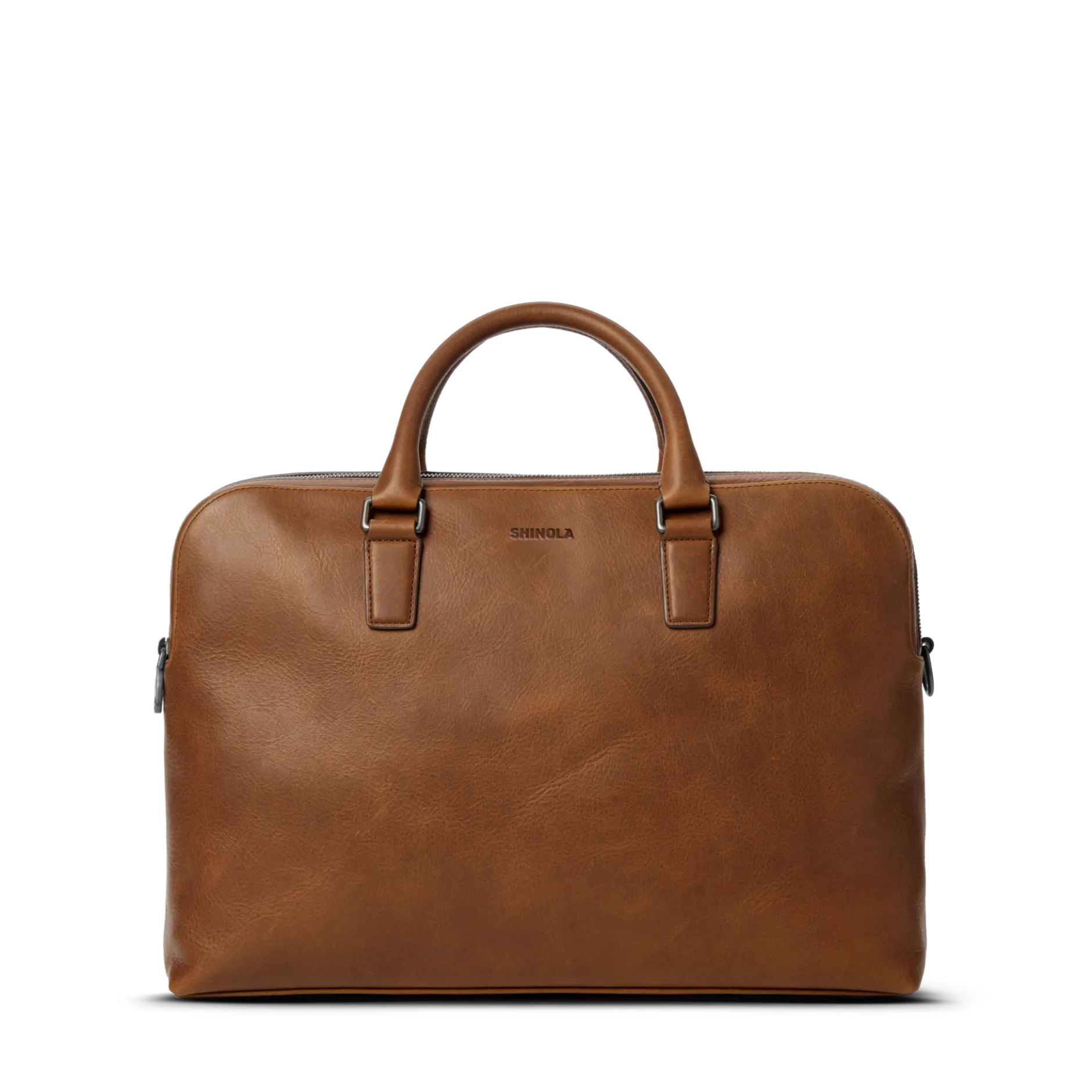 Best Shinola Double Zip Briefcase Medium-Brown