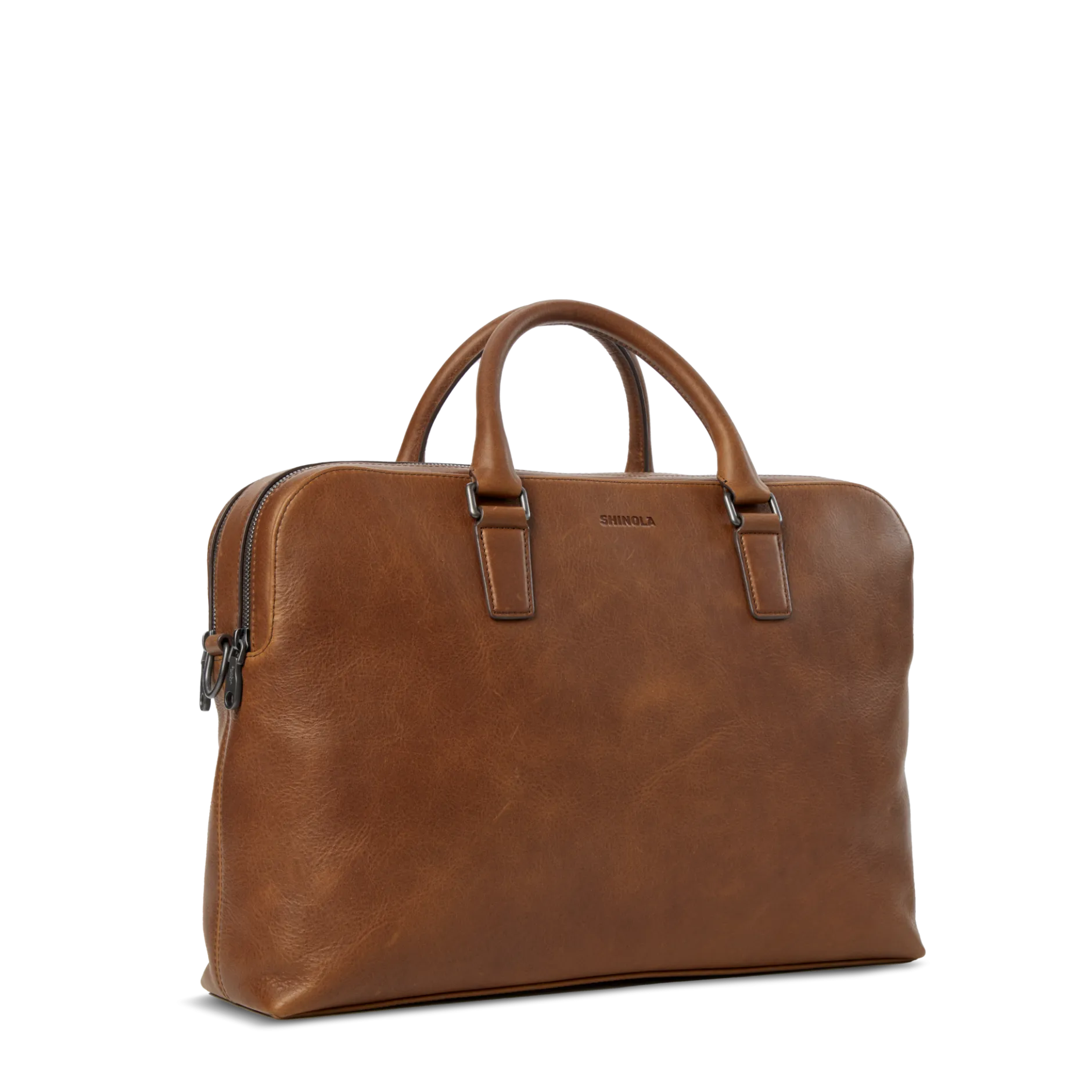Best Shinola Double Zip Briefcase Medium-Brown