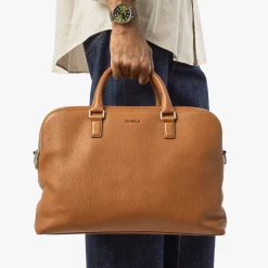 Clearance Shinola Double Zip Briefcase Tan