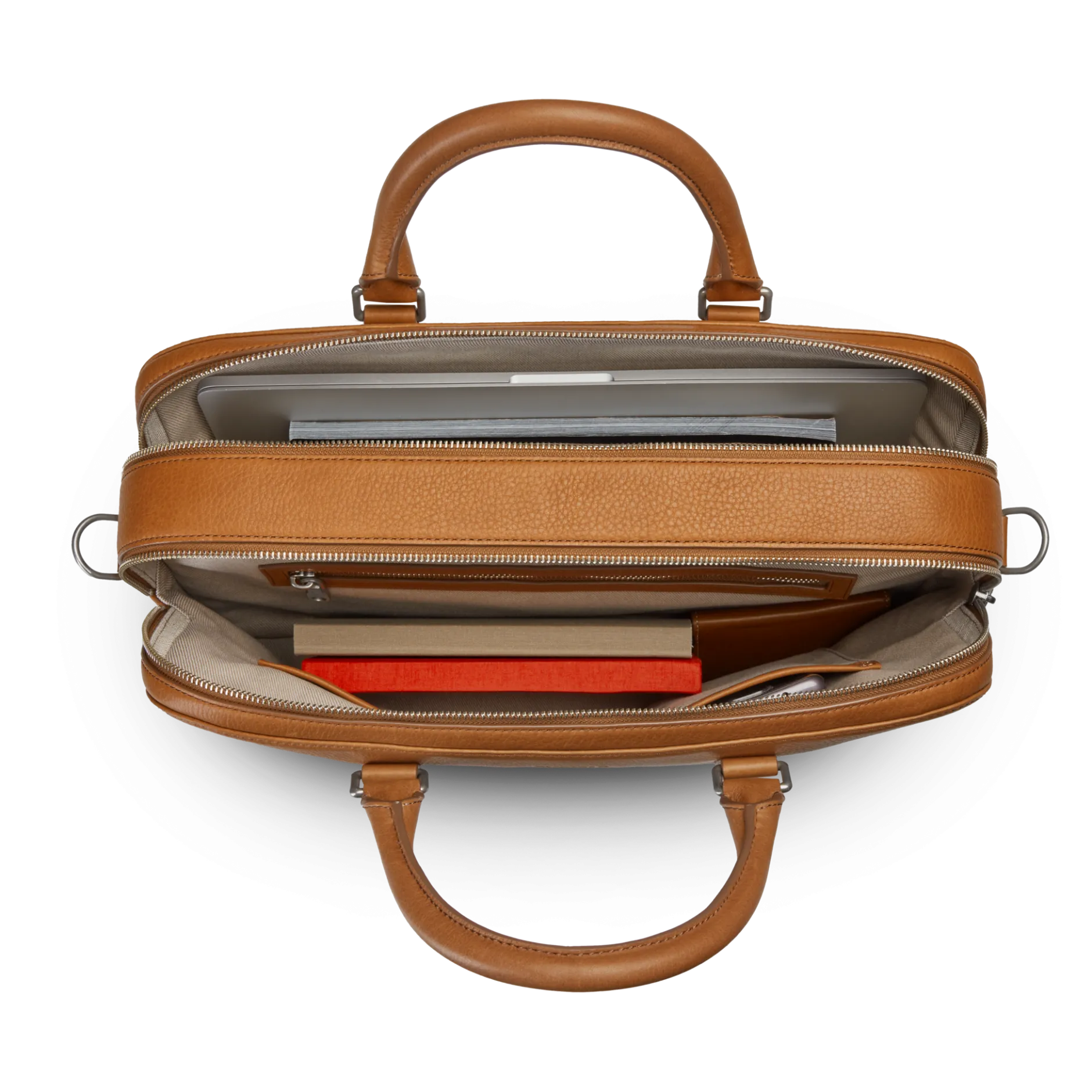 Clearance Shinola Double Zip Briefcase Tan